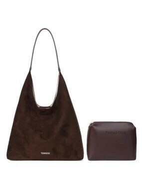 Suede Shoulder Bag Tote Hobo Purse Fits Tablet Work Bag Gift